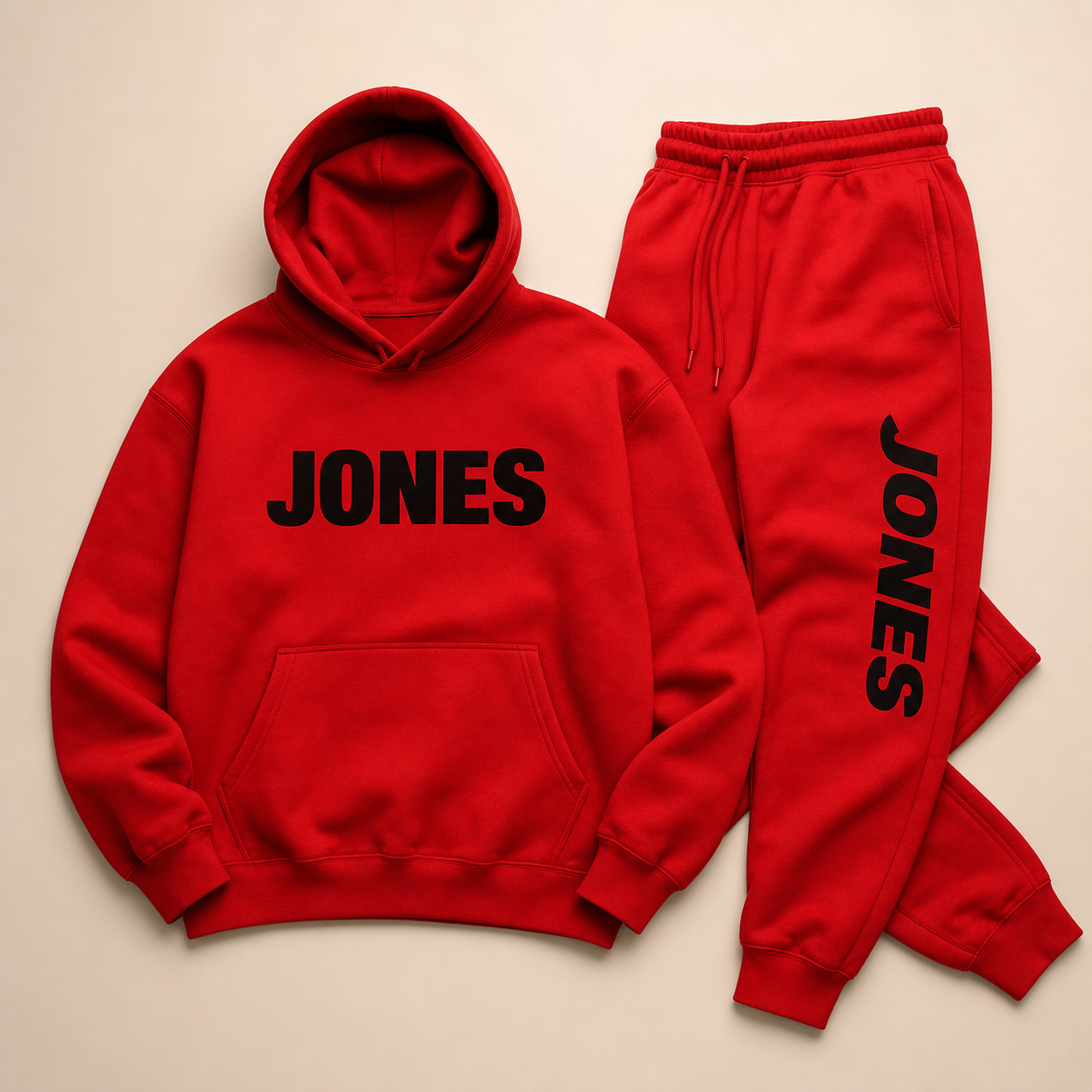 JONES Red Sweatsuit Set